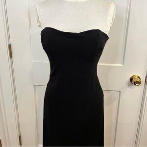 Women’s Laundry by Shelli Segal Strapless Knit Dress with Back Ruching and Train